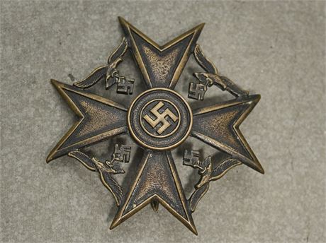 Reproduction Spain Cross w/o Swords, Bronze