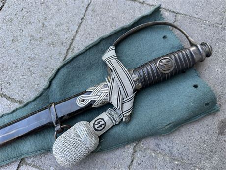 SS Officer Sword, Early Nickel, Gem Condition