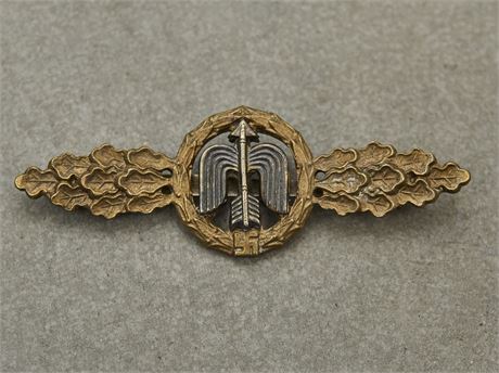 Quality Buntmetall Luftwaffe Flight Clasp for Fighter, Bronze Class