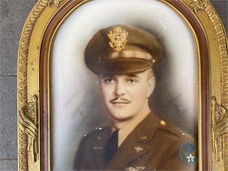 Large Studio Portrait of US Army Air Corps Pilot