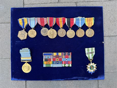 Veteran Shadow Box Insert with Medals and Ribbons