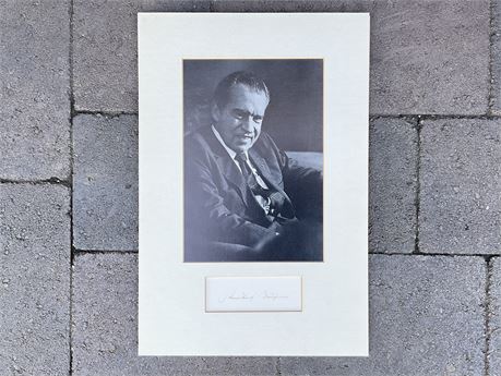 Richard Nixon Photograph with Cut-Out Signature