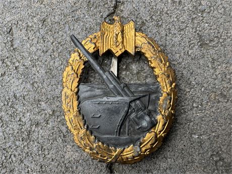Nazi Coastal Artillery Badge, Otto Placzek, Berlin