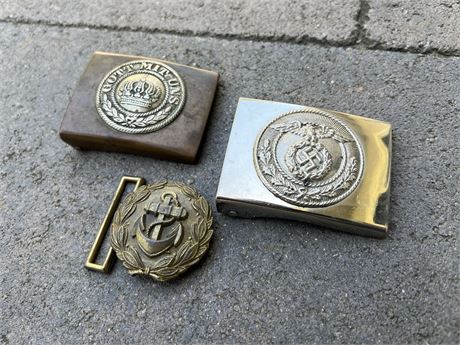 Group of Three German Military Belt Buckles