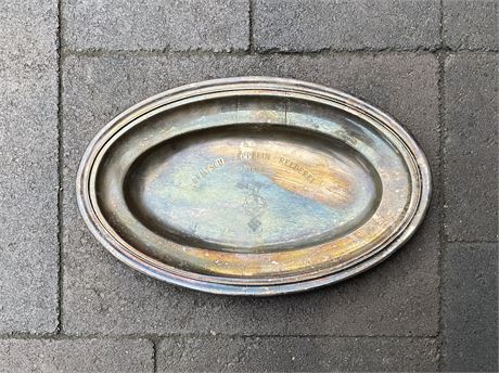 Deutsche Zeppelin Reederei Silver Plate Tray. Fantasy piece or ?