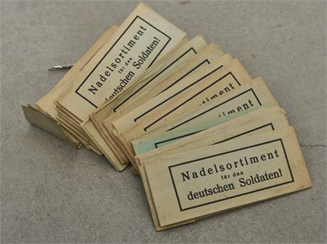 Boxfull of German Soldiers' Sewing Needle Packets