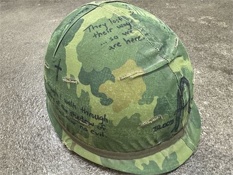 Vietnam Helmet, Named, Graffiti