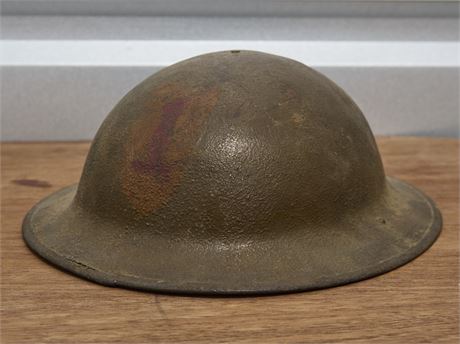 WWI US Army Helmet, 1st Division Painted