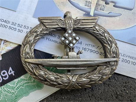 Uboat Badge with Diamonds