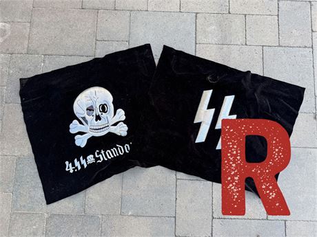 Reproduction SS Trumpet Banner, Obverse and Reverse