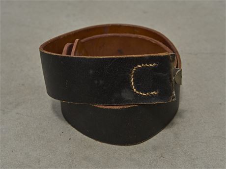 Black Leather Combat Belt