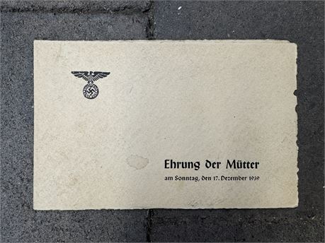 Mother's Cross Conferral Document in Bronze