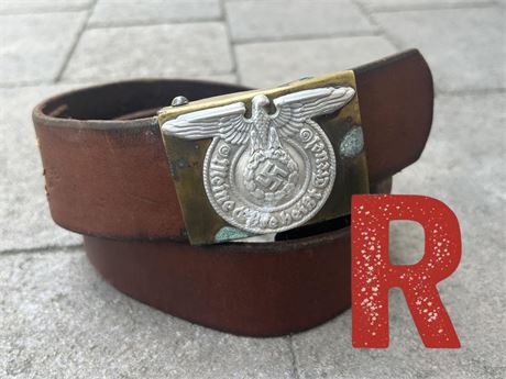 Reproduction SS NCO Belt Buckle, Original Belt
