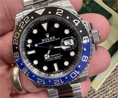 Rolex GMT Master II, Batman, Box and Papers