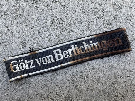 SS Cufftitle, Götz von Berlichingen, Uniform Removed, Blood-Stained