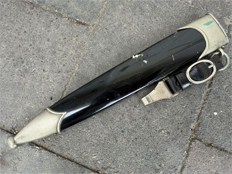 SS or NSKK Scabbard, Nickel Silver Fittings, Original Black Paint
