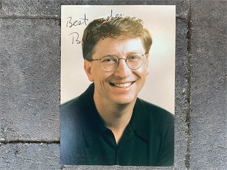 Bill Gates 5 x 7 Signed Color Photo