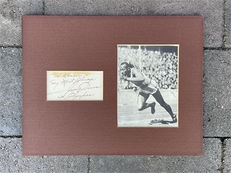 Jesse Owens Hand Written Note