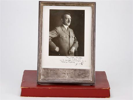 Formal Adolf Hitler Framed Picture, Cased