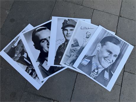 Collection of 5 Luftwaffe Photos/Signatures