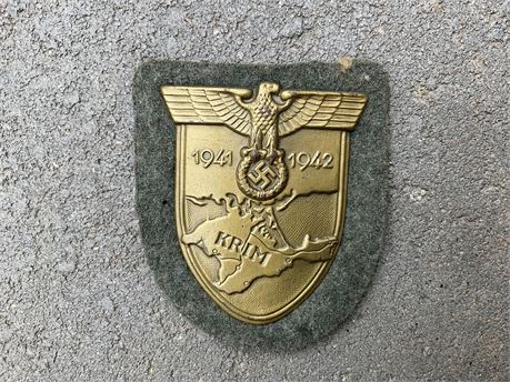 Krim Shield on Army/Waffen SS Backing