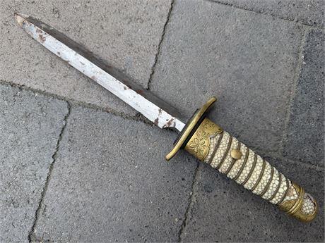 Japanese Navy Dagger, Fitted with 1500s Era Spear Tip