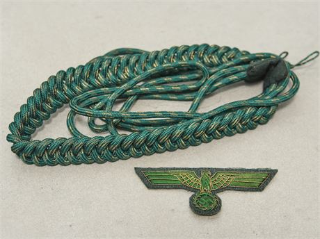 Rare Army Forestry Breast Eagle and Aiguillette