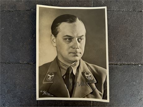7x9 Photograph, Alfred Rosenberg, Autographed