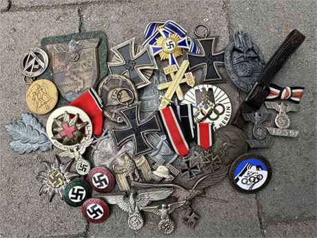 Collection of Medals, Eagles and Pins