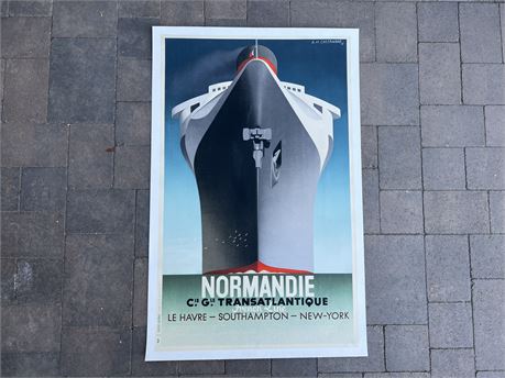 Normandie A.M. Cassandre Lithograph Poster