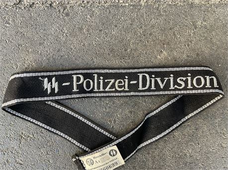 Reproduction SS Polizei Division Cuffband