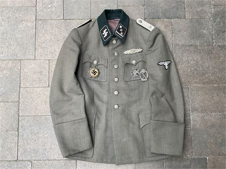 Waffen SS Tunic for Obersturmfûhrer (First LT), German Cross in Gold Winner, Nam